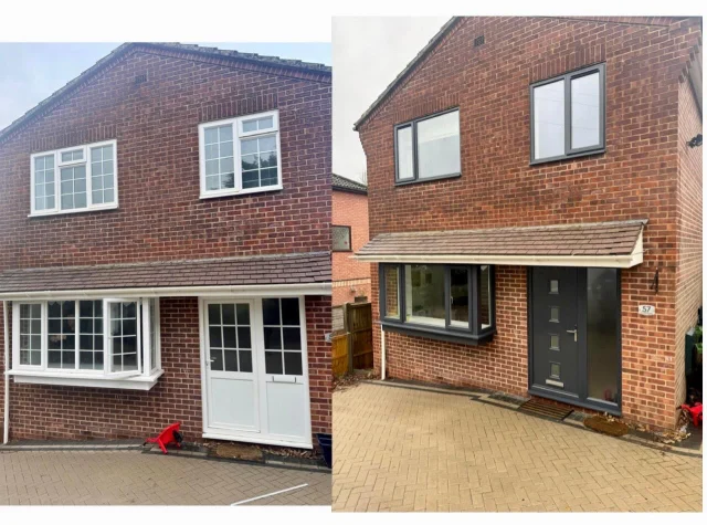 Before and after new windows and composite door supplied and fitted by us #fpjcarpentry #waterlooville